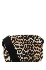 Ganni Logo-Patch Leopard-Printed Crossbody Bag | Cettire Global
