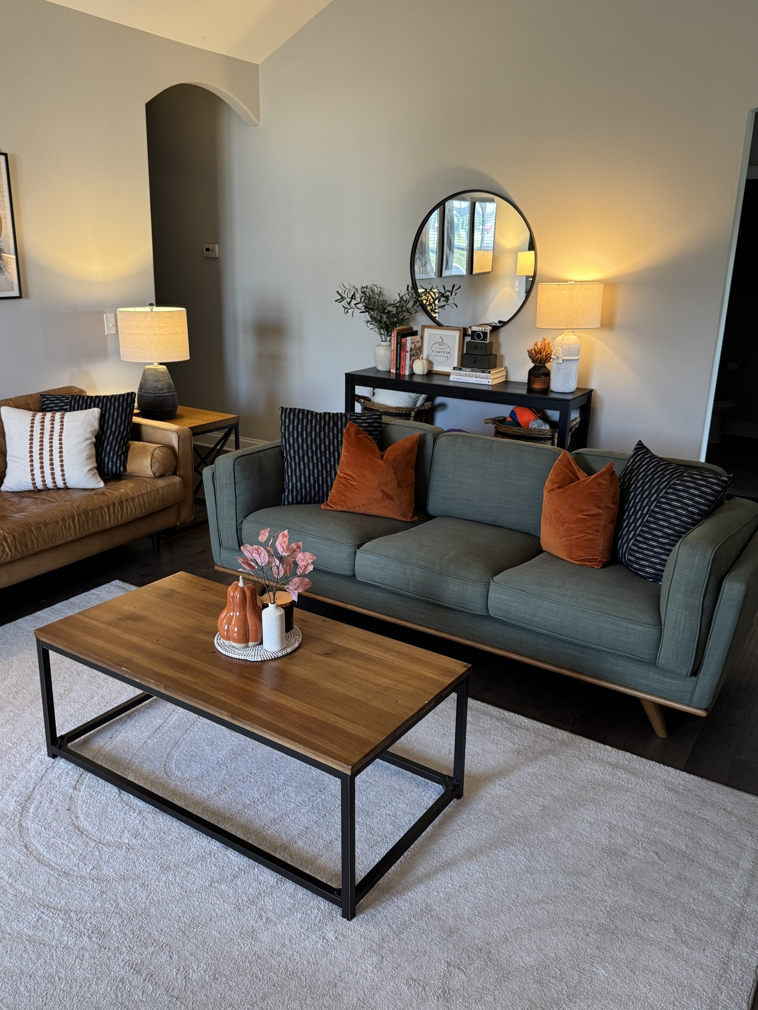 Fall in the living room

Both of our couches are from Article

Timber and Sven