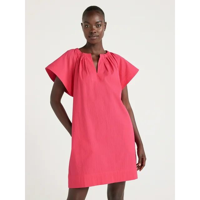 Free Assembly Women’s Flutter Sleeve Mini Dress, Sizes XS-XXXL | Walmart (US)