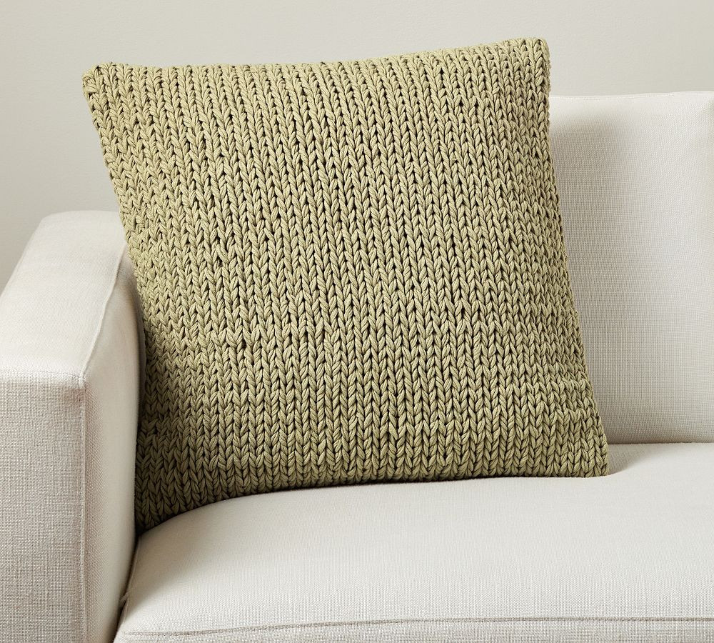Chunky Sweater Handknit Throw Pillow | Pottery Barn (US)