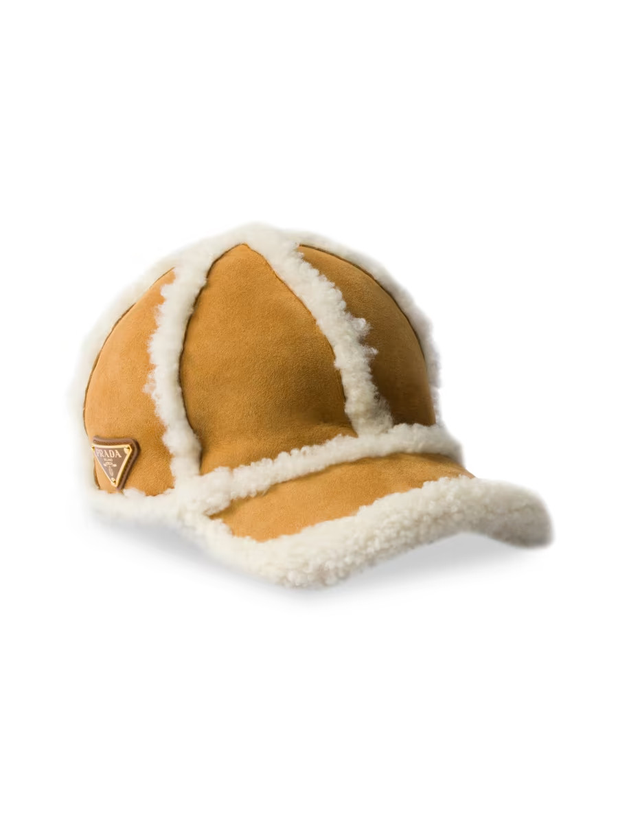Suede Shearling Baseball Cap | Saks Fifth Avenue