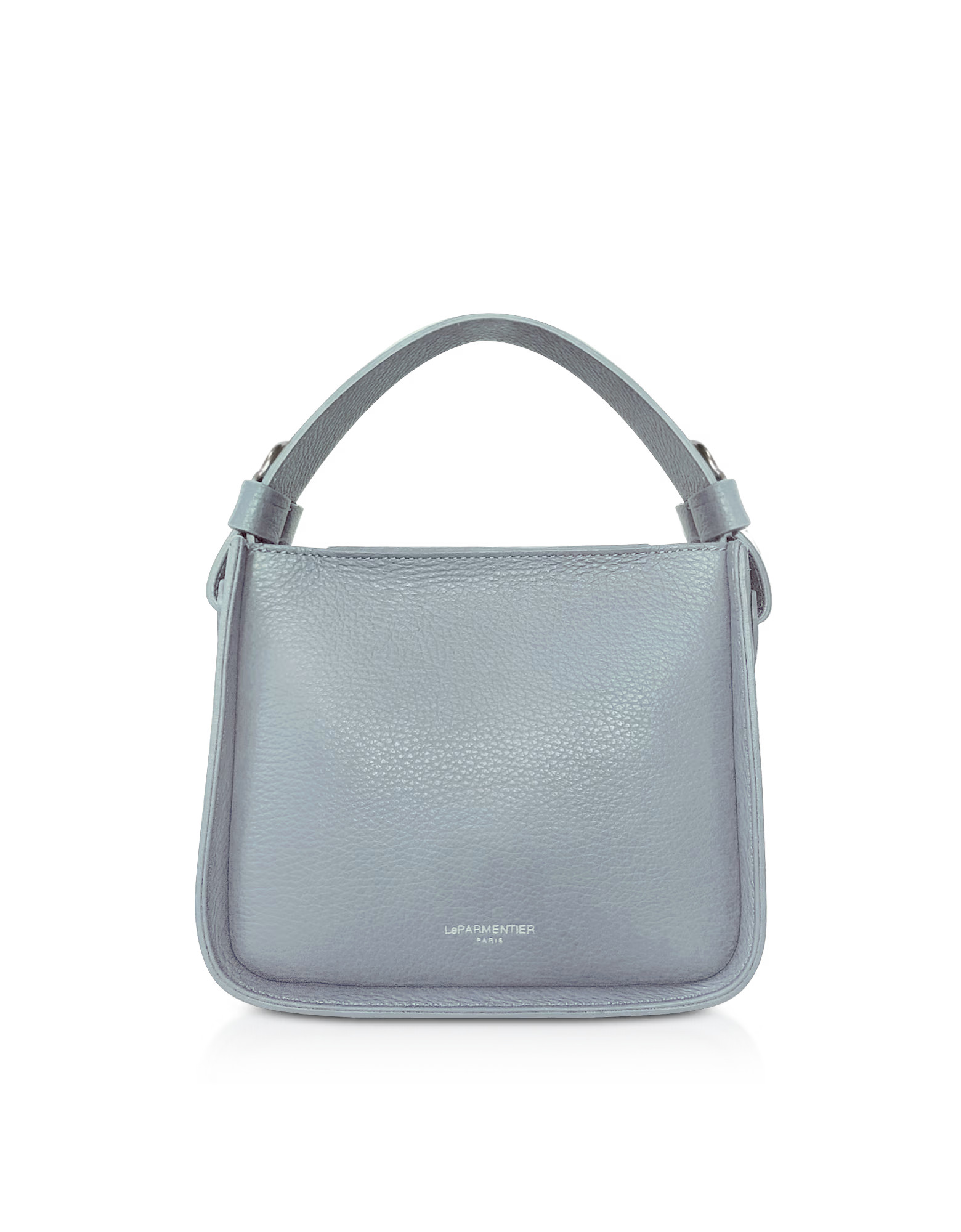 Duplo Small Hammered Leather Top Handle Bag - Sky Blue | Wolf & Badger