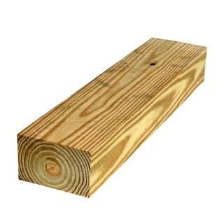 4 in. x 6 in. x 12 ft. #2 Pressure-Treated Ground Contact Southern Pine Timber | The Home Depot