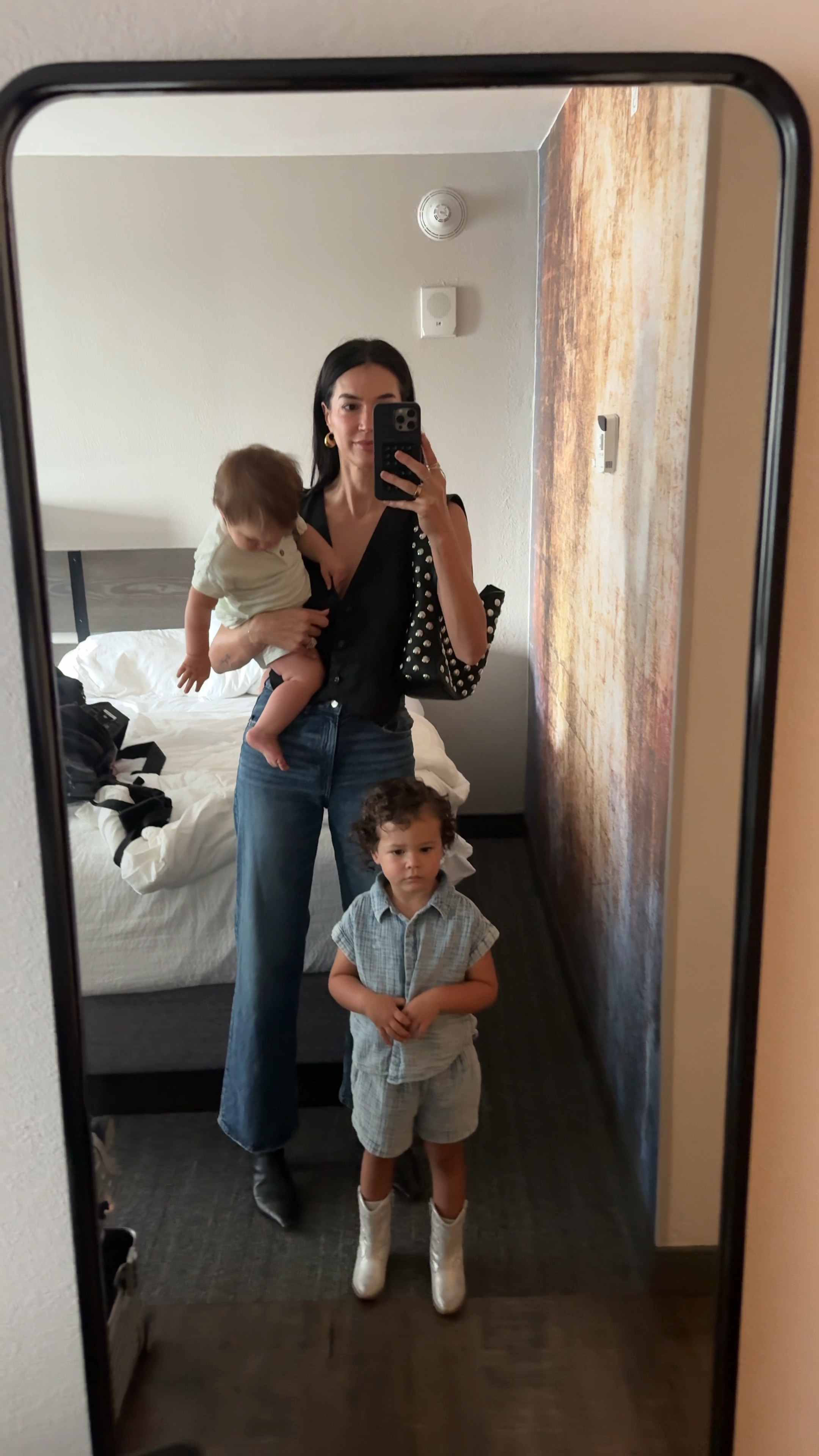 these jeans are v soft and such a good price point! Everything ran true to size. I wear this bag so much- the size is perfect and I’m loving the studs. Linked similar ones of each in different price points too

#LTKKids #LTKStyleTip #LTKFamily