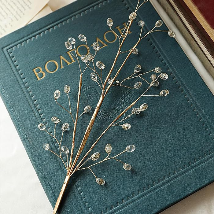 5-Pack Artificial Glitter Berry Stem Ornaments, Champagne Glitter Berry Stems Christmas Decoratio... | Amazon (US)