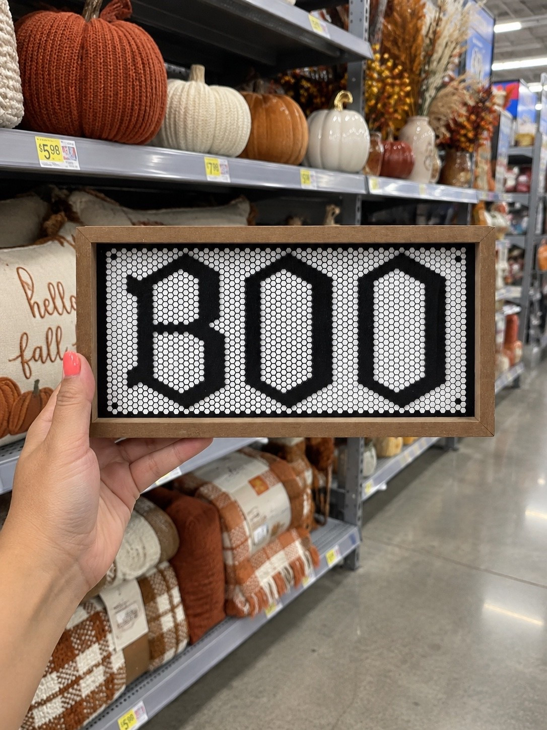 Adorable wood framed boo sign from Walmart! Perfect for a tabletop or mantle! 👻🎃

#LTKSeasonal #LTKHome