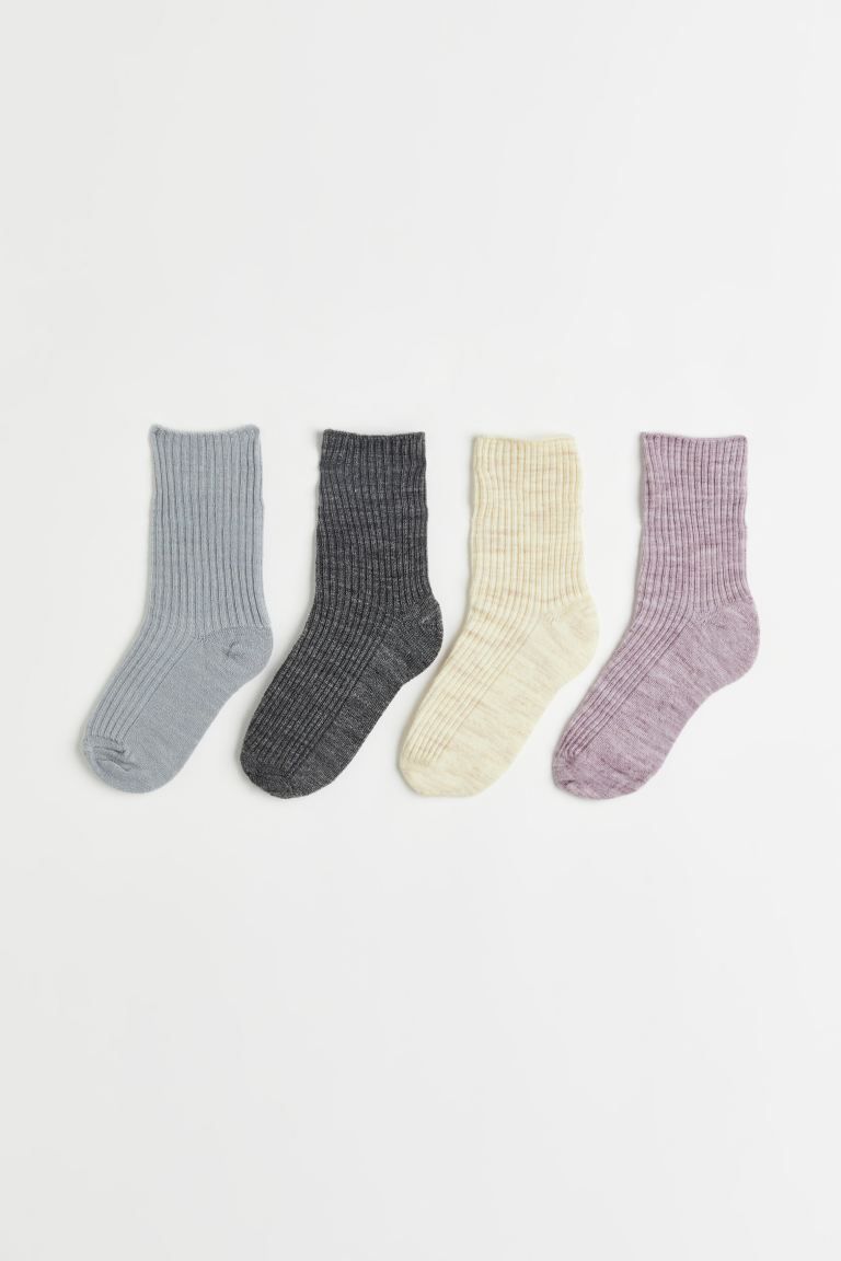 4-pack Wool-blend Socks | H&M (US + CA)