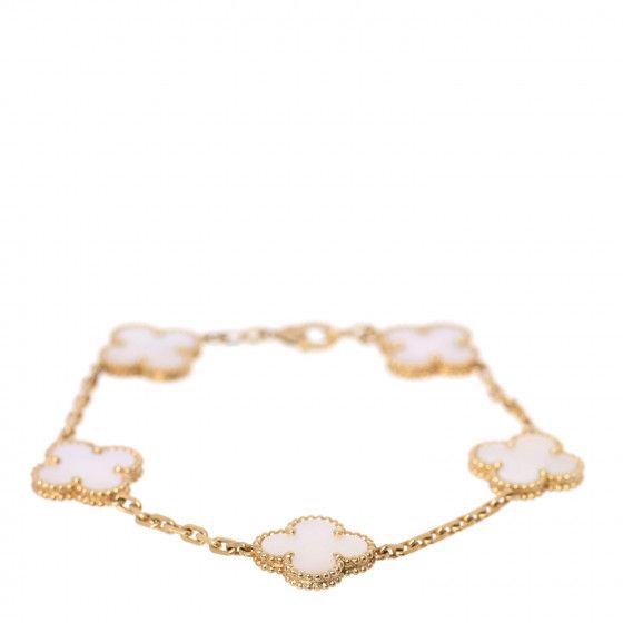 VAN CLEEF & ARPELS

18K Yellow Gold Mother of Pearl 5 Motifs Vintage Alhambra Bracelet | Fashionphile