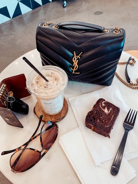 { coffee ❥ 

• GUVIVI Retro Aviator Sunglasses Tortoise1 Frame - Gradient Brown Lens 
• YSL LouLou Small Crossbody in Quilted Leather - Black Leather / Gold 

Modern Rez Girl Aesthetic . Native American Content Creator } 

#LTKStyleTip #LTKItBag