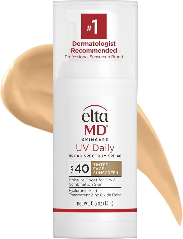 EltaMD UV Daily Face Sunscreen with Transparent Zinc Oxide and Hyaluronic Acid, Moisturizes and P... | Amazon (US)