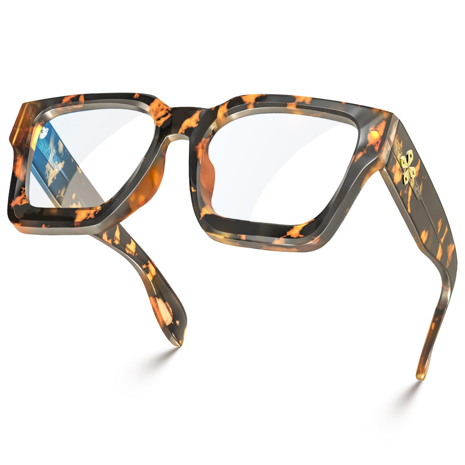 VISOONE Blue Light Blocking Glasses with TR90 Rectangle Frame and Chic Preppy Look for Women Men ... | Amazon (US)