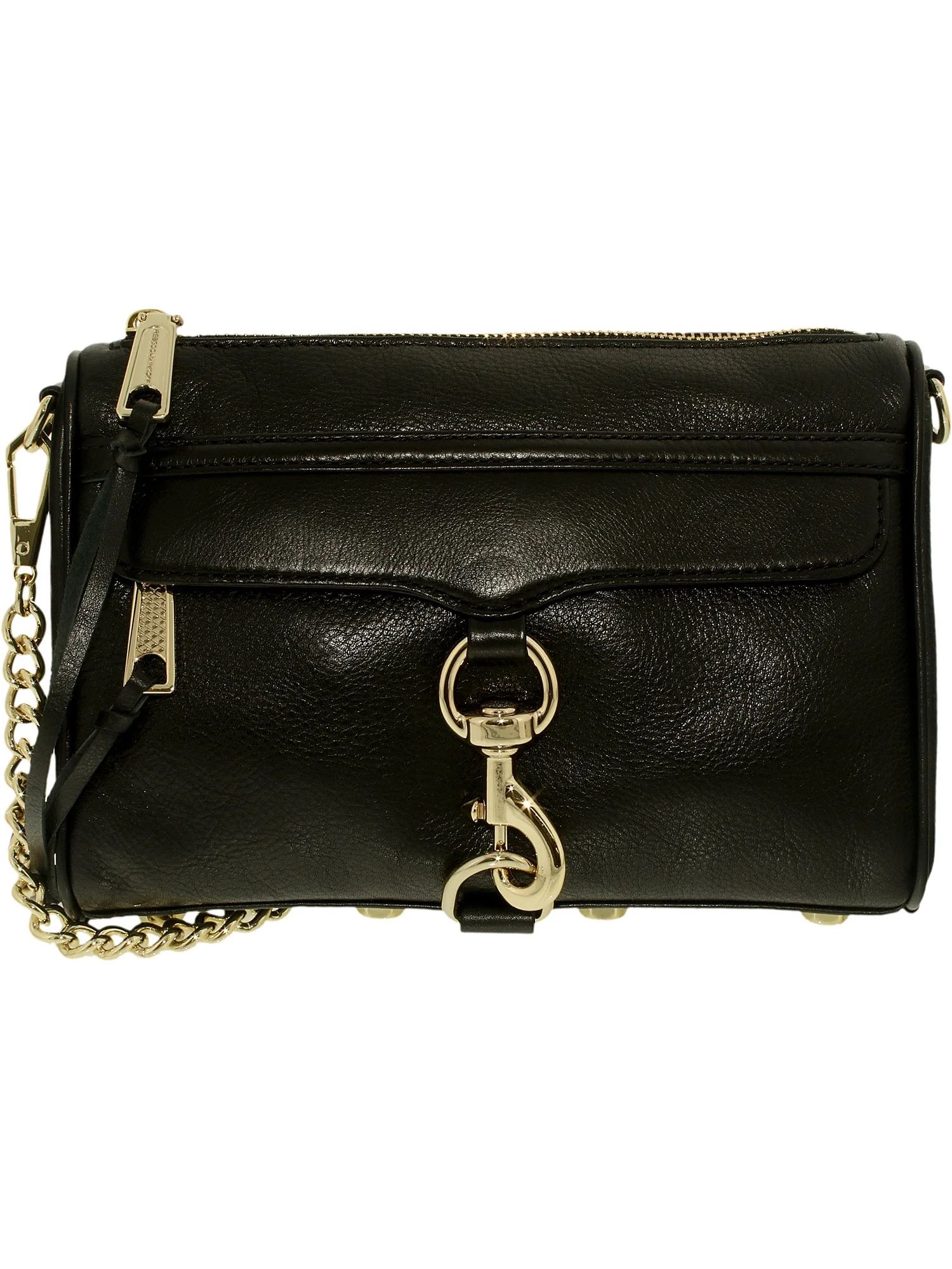 Rebecca Minkoff Mini Mac Leather Convertible Crossbody Bag - Black | Walmart (US)