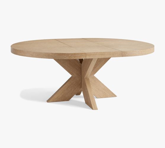 Modern Farmhouse Round Pedestal Extending Dining Table | Pottery Barn (US)