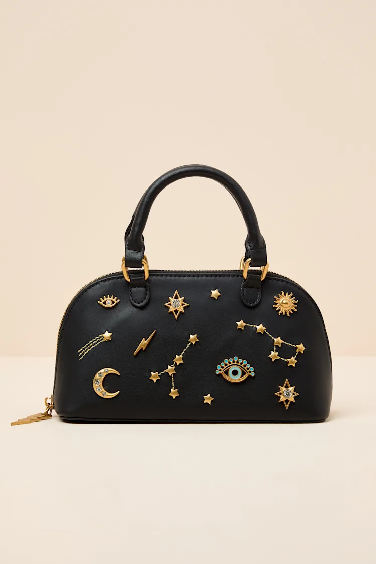 Celestial Black Embellished Crossbody Handbag | Lulus