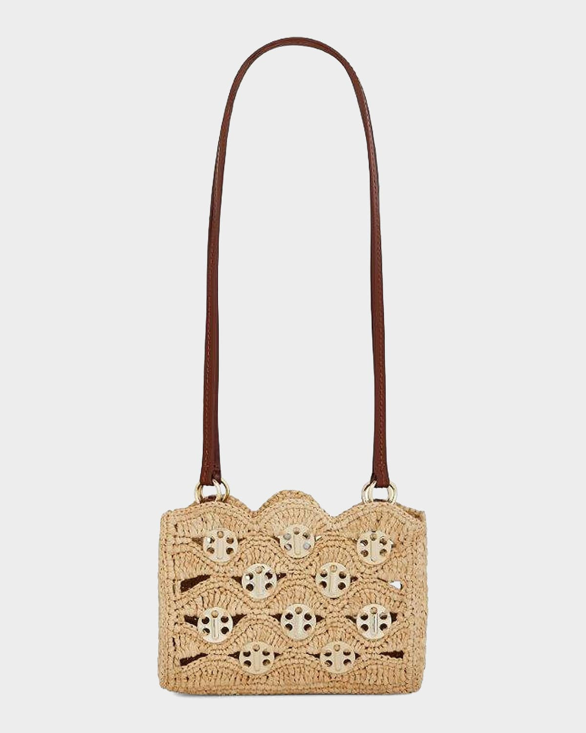1969 Nano Raffia Shoulder Bag | Neiman Marcus