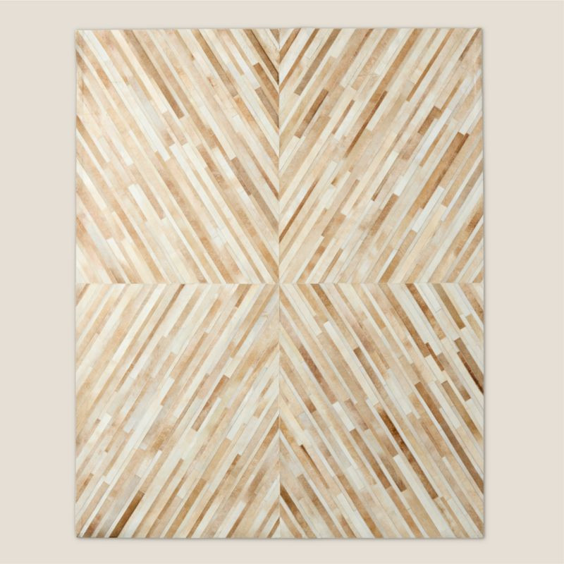 Naho Patchwork Sand Hide Area Rug 8'x10' + Reviews | CB2 | CB2