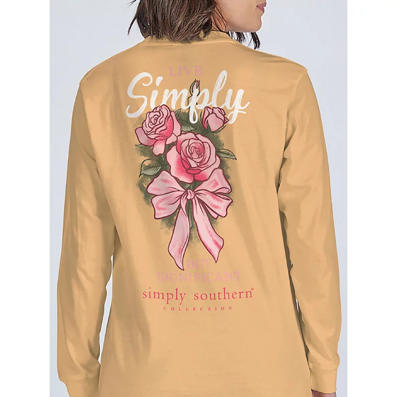 Simply Southern Girls' Simply Rose Long Sleeve T-shirt | Academy Sports + Outdoors