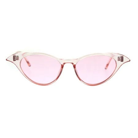 Womens Hippie Pop Color Goth Devil Horn Cateye Sunglasses Pink | Walmart (US)