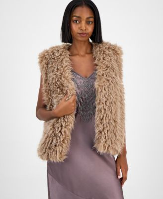 And Now This Women's Shaggy Faux-Fur Vest, Macy's Exclusive - Macy's | Macy's