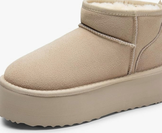 DREAM PAIRS Platform Mini Boots for Women Suede Genuine Leather, Classic Winter Ankle Snow Boots with Memory Foam Insole Lightweight Anti-Slip Outsole FuzzyClassic 

 #LTKU #LTKSaleAlert #LTKShoeCrush