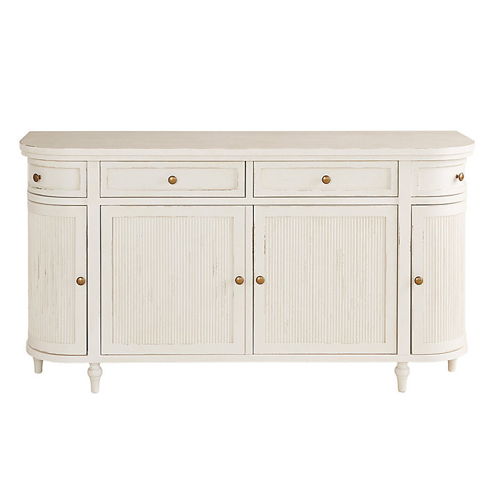 Tilde Sideboard with Adjustable Shelves & Antique Brass Finish Pulls | Ballard Designs, Inc.