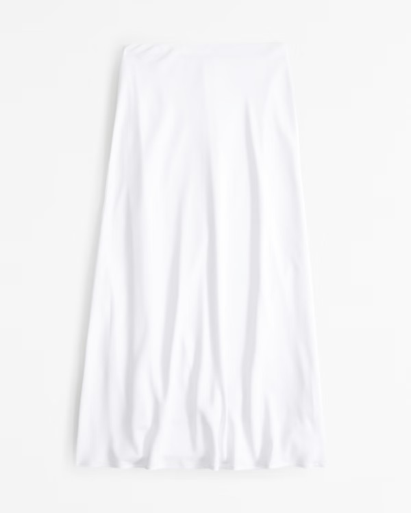 Mid Rise Satin Maxi Skirt | Abercrombie & Fitch (US)