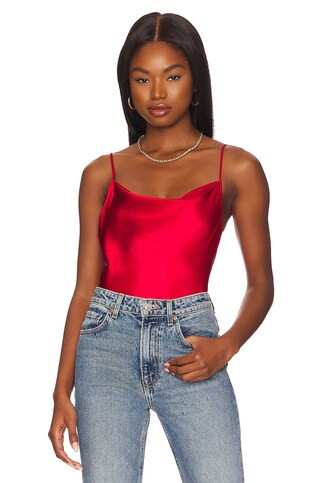 Cinq a Sept Bow Marta Cami in Ruby Red from Revolve.com | Revolve Clothing (Global)