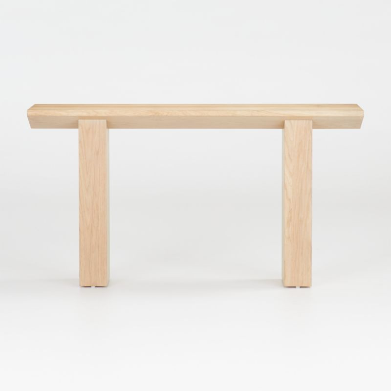 Van Natural Wood Console Table + Reviews | Crate and Barrel | Crate & Barrel