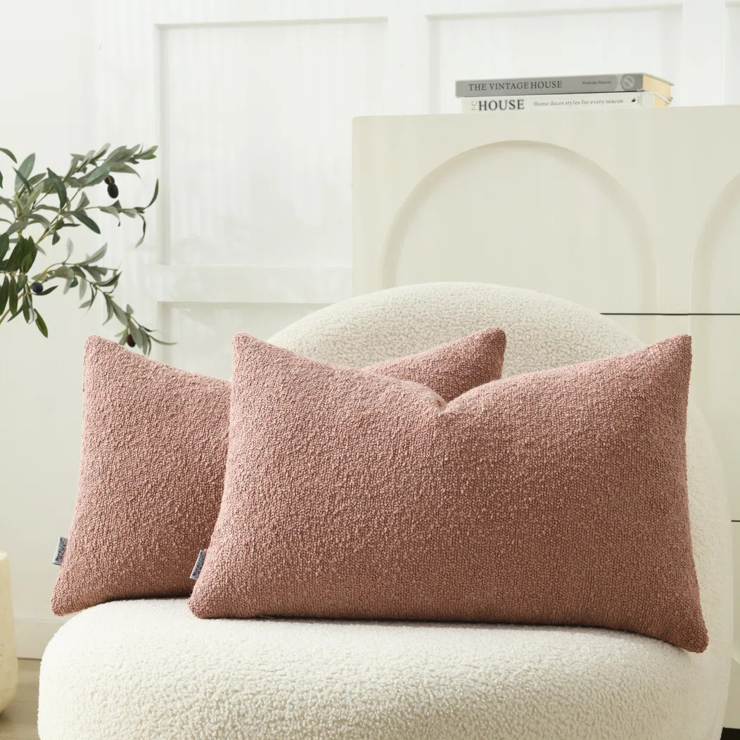 Textured Pillow Covers Textured Boucle Pillow Covers (Set of 2) | Wayfair North America