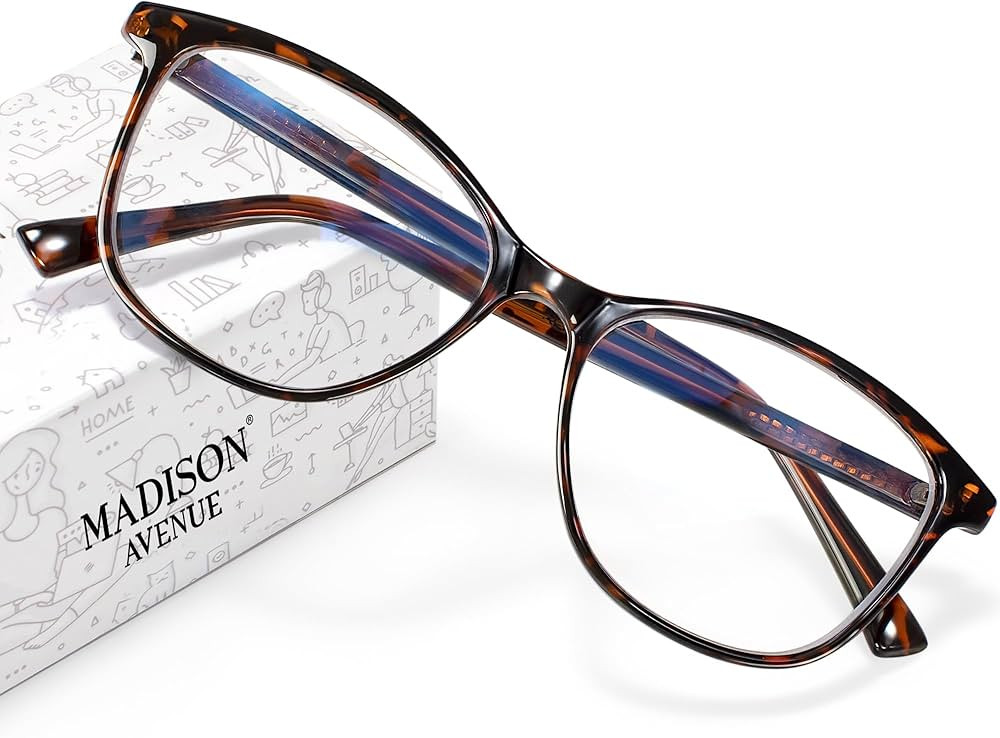 Madison Avenue Blue Light Blocking Glasses Anti Eyestrain UV Glare Blue Light Glasses for Women T... | Amazon (US)