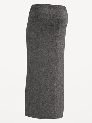 Maternity Rib-Knit Midi Skirt | Old Navy (US)