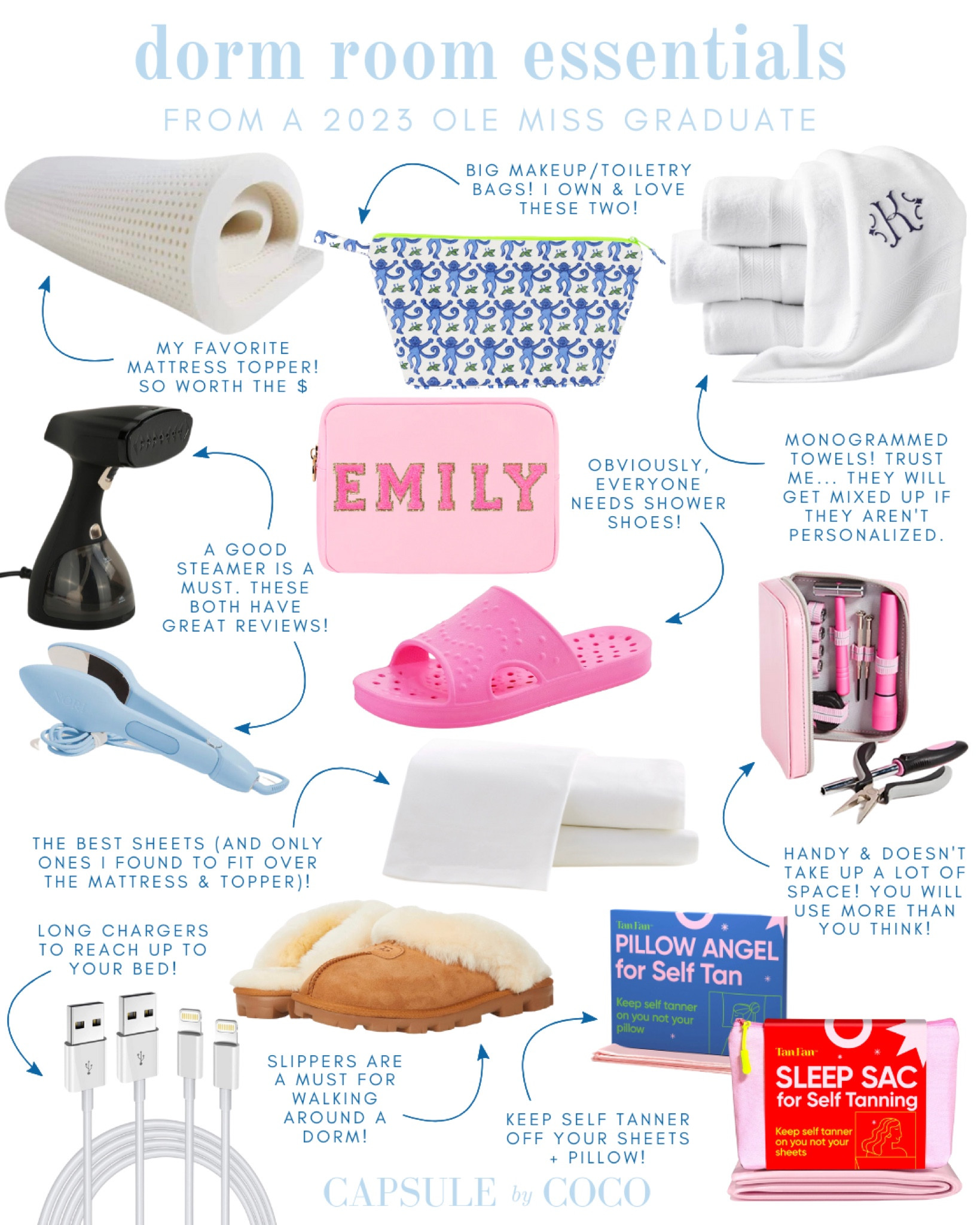 DORM ROOM ESSENTIALS! 

Dorm essentials, dorm room, dorm necessities, what to buy for your dorm room, preppy dorm room, college essentials, graduation gifts, grad gifts, college gifts, college dorm, Ole Miss, Capsule By CoCo, CapsuleByCoCo

#LTKGiftGuide #LTKU #LTKhome
