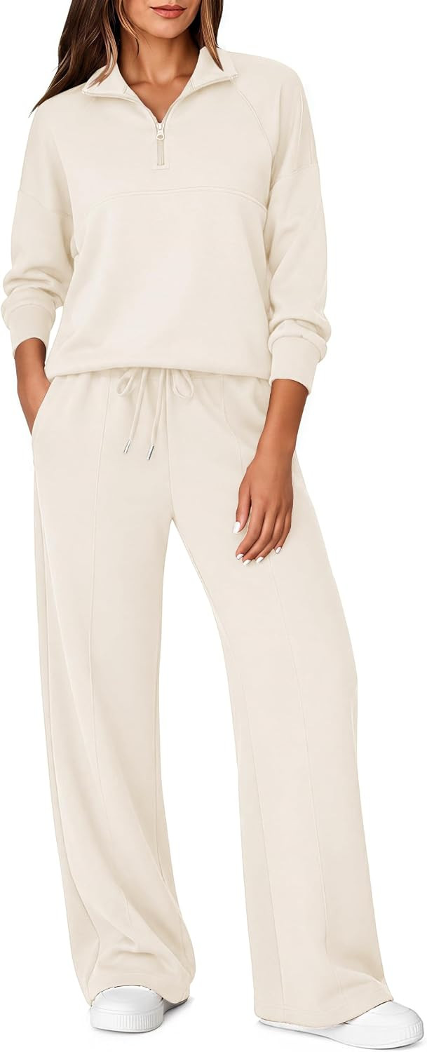 Lazysmile Womens 2 Piece Outfit Comfort Sweatsuit Fall Matching Lounge Sets | Amazon (US)
