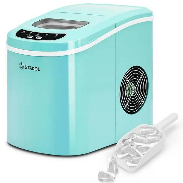 Stakol Portable Compact Electric Ice Maker Machine Mini Cube 26lb/Day Mint Green - Walmart.com | Walmart (US)