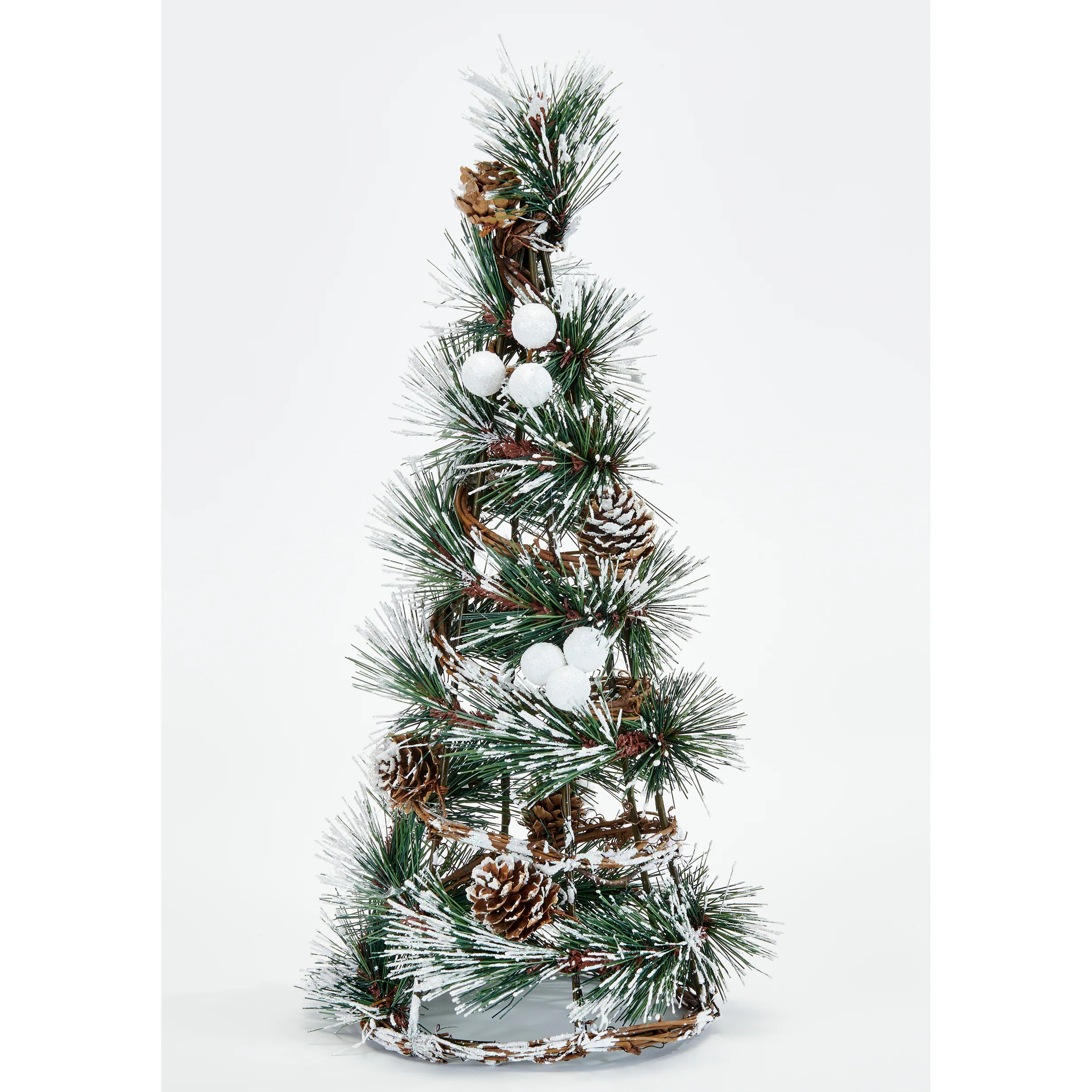 14" Snowy Pine Cone Artificial Christmas Tabletop Tree - 14 | Bed Bath & Beyond
