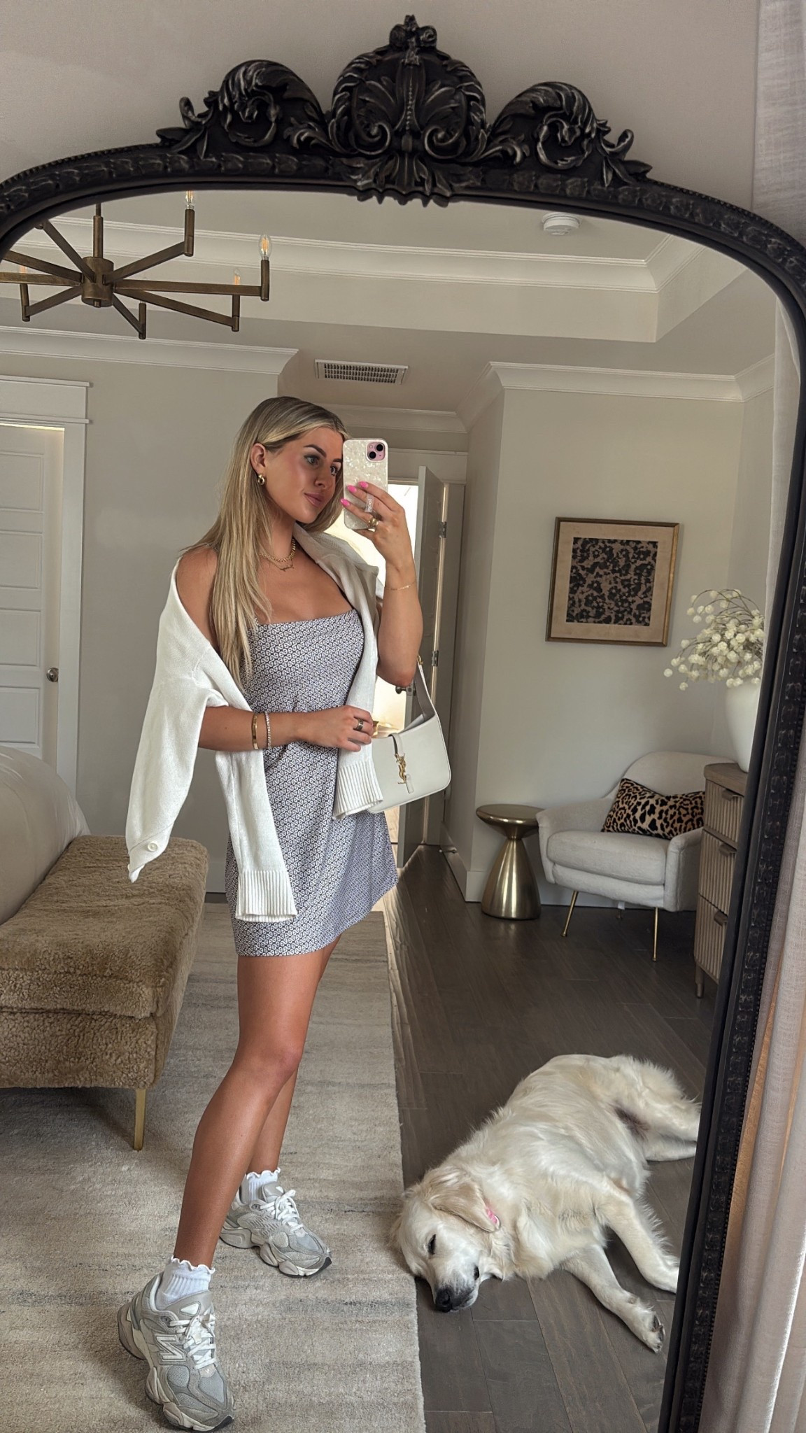 OOTD! Wearing a large in Abercrombie dress and a medium in this Amazon cardigan! Size down 1/2 in sneakers! 🤍

#LTKFindsUnder100 #LTKStyleTip #LTKActive