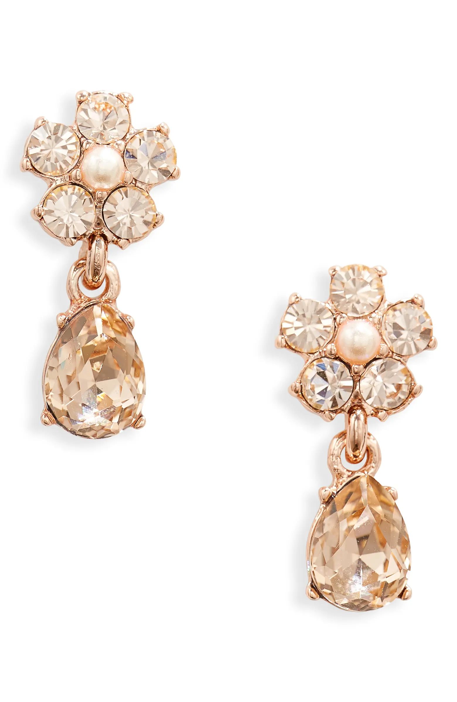 Marchesa Imitation Pearl Floral Drop Earrings | Nordstrom | Nordstrom