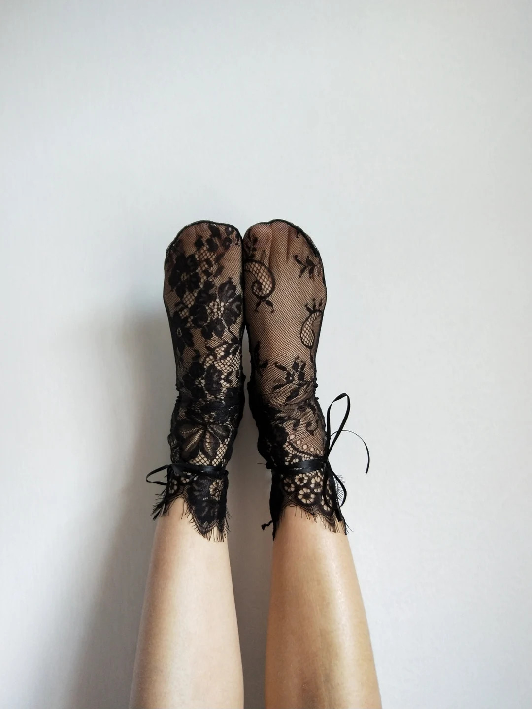 Lace Tulle Black Socks - Etsy | Etsy (US)