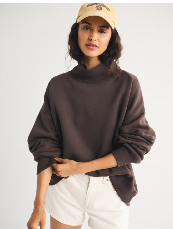 Oversized Funnel Neck Sweatshirt from Abercrombie 

 