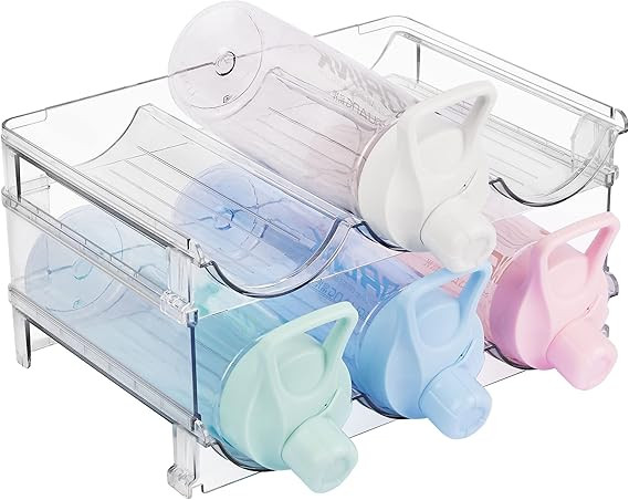 Vtopmart Plastic Water Bottle Organizer, 2 Pack Stackable Bottle Holder Storage Rack for Cabinet,... | Amazon (CA)