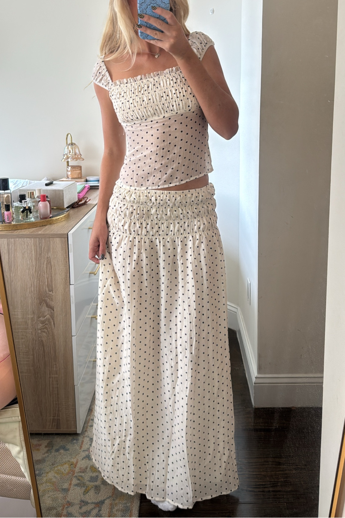 Polka dot skirt set🤍 code TAYLOR

wearing size small

#LTKFindsUnder100 #LTKSeasonal #LTKStyleTip