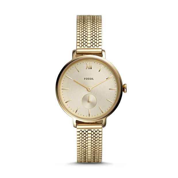 Kalya Three-Hand Gold-Tone Stainless Steel Watch | Fossil (US)