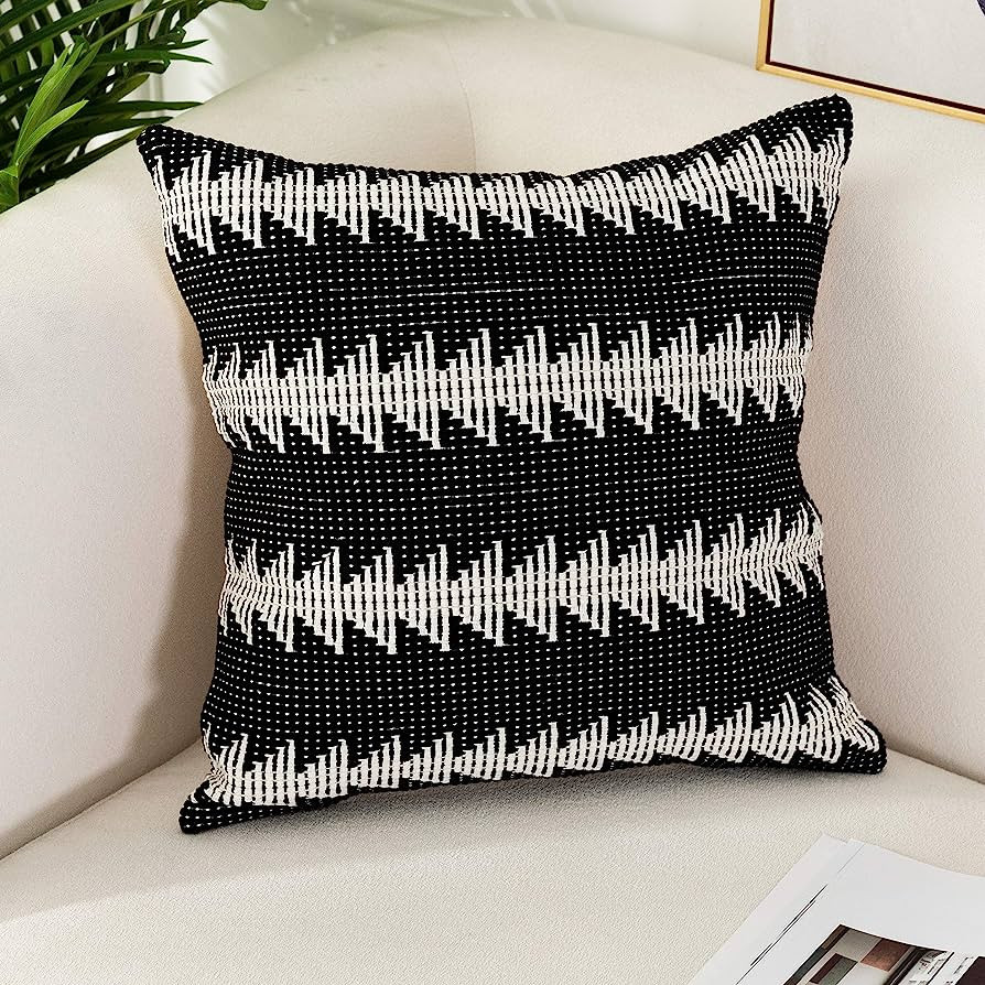 Sungea Farmhouse Black and White Throw Pillow Cover Amazon Finds Amazon Deals Amazon Sales | Amazon (US)