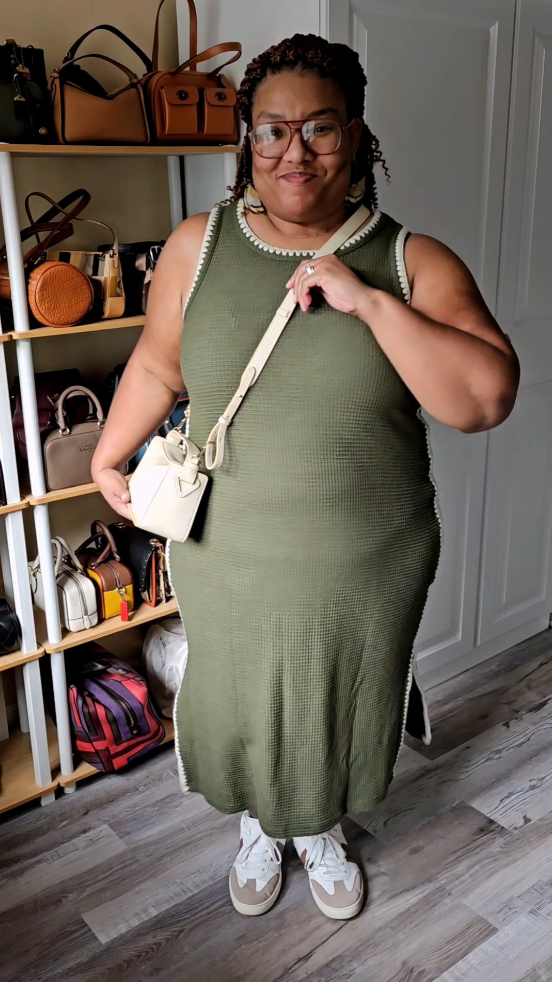Outfit of the Day | What I Wore Shopping | Pairing the Mini Clementine in Oat from The Horse with A Dress From Maurices

#LTKootd #LTKPlusSize #LTKSaleAlert