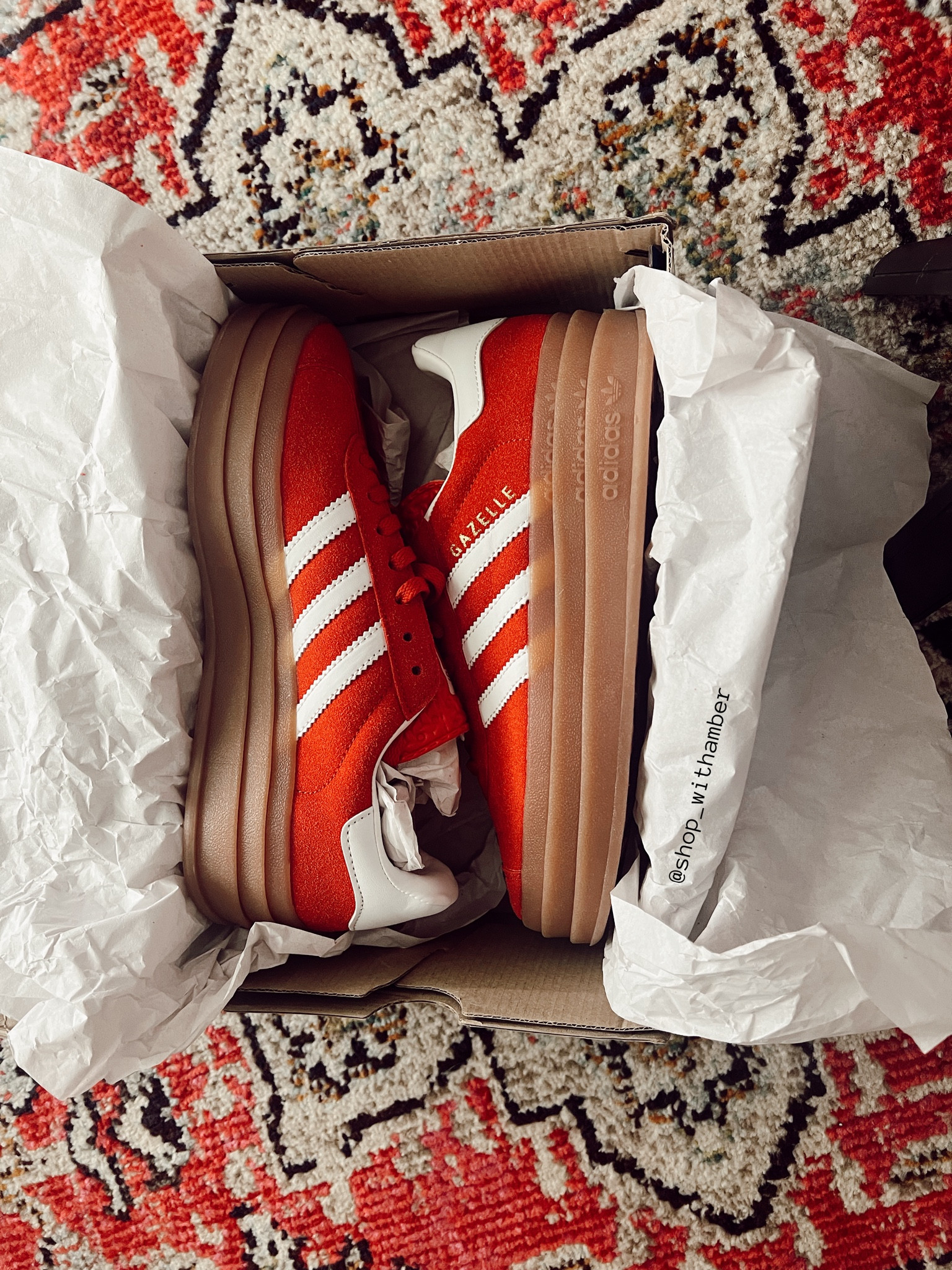 Wearing my true to size 6.5 in these! ❤️‍🔥🍒⚡️ #Adidas #gazelle   