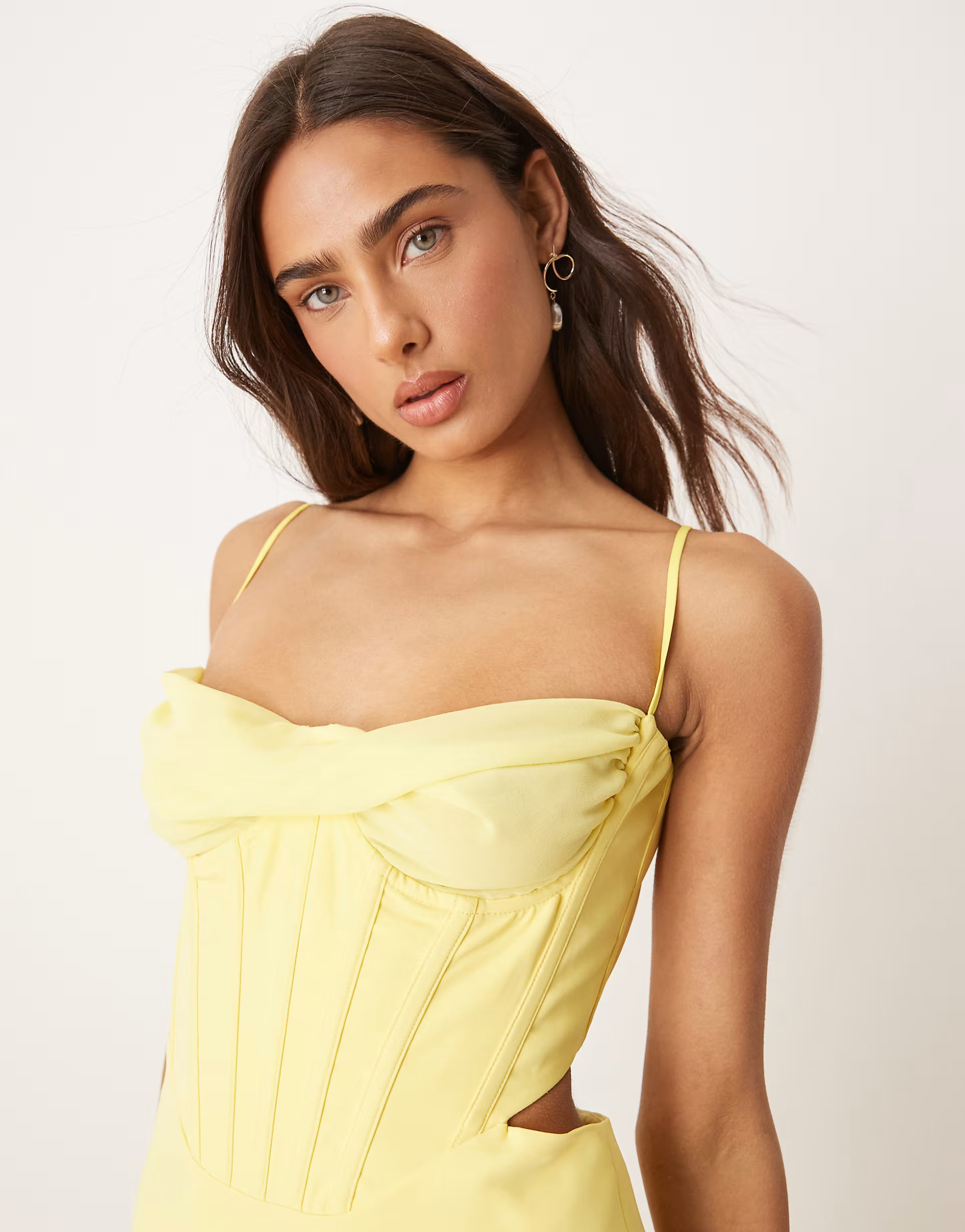 Bardot Martini midi dress in limoncello | ASOS | ASOS (Global)