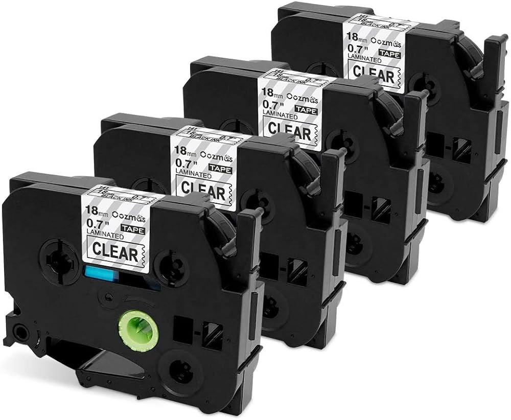 Oozmas Compatible Labels Replacement for Tz Tape 18mm 0.7 Inch Laminated Clear TZe-141 TZ-141 Com... | Amazon (US)