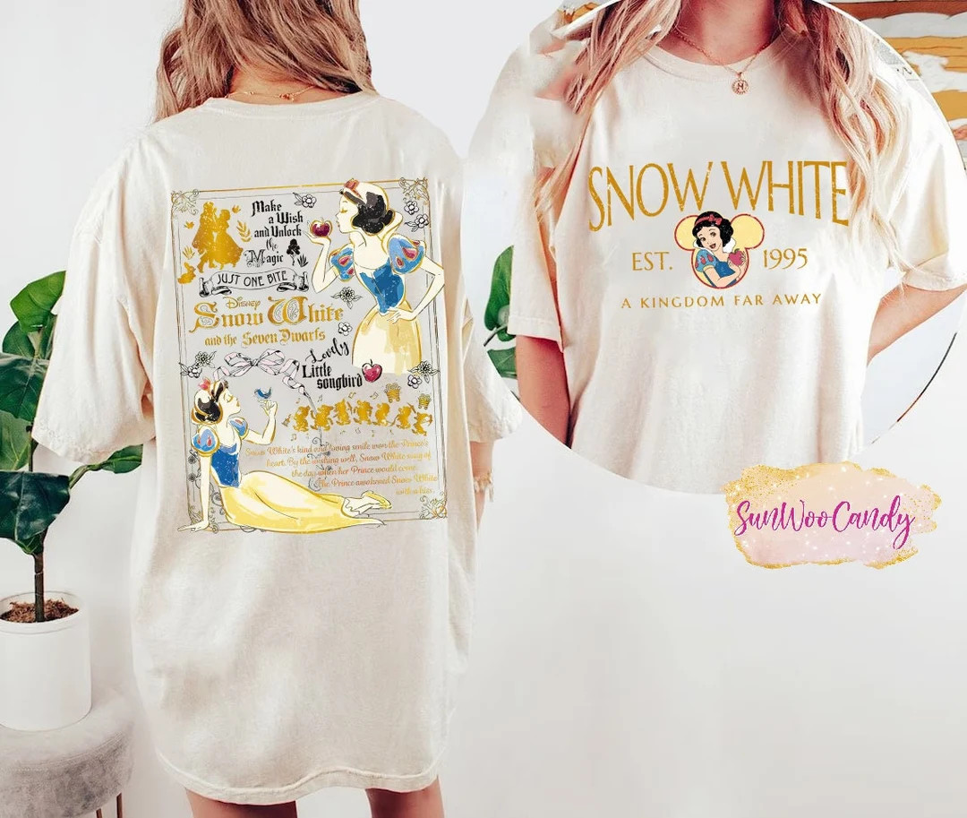 Snow White Shirt, Retro Disney Princess Comfort Colors Shirt, Snow White and The Seven Dwarfs Shi... | Etsy (US)