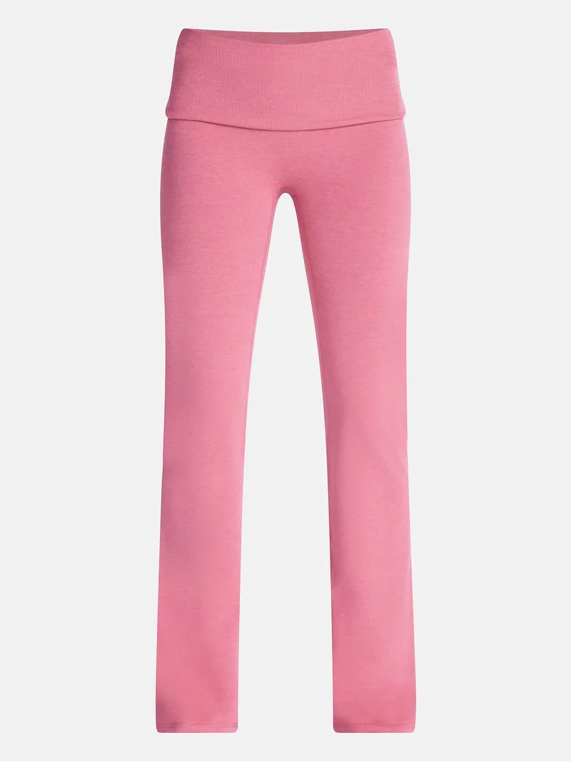 Athletic Works Women's ButterCore Flare Leggings with Fold Over Waist, 31" Inseam, Sizes XS-XXL | Walmart (US)