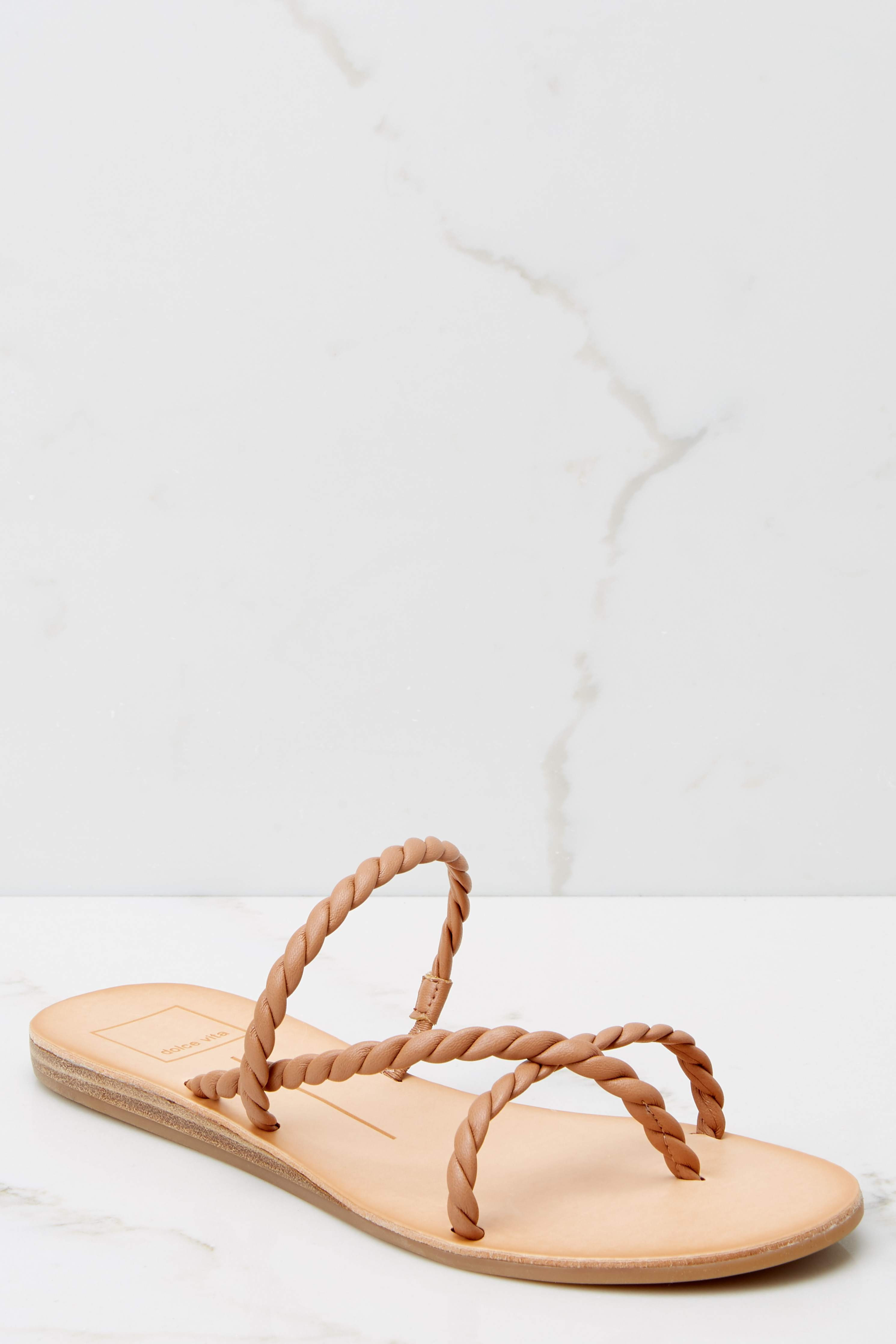 Dexla Tan Stella Sandals | Red Dress 